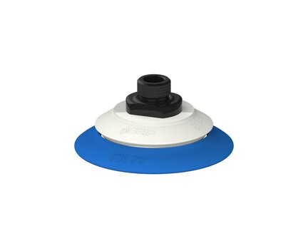 Przysawka piGRIP, warga elastyczna, Ø77 mm, TPE 50°, bez mieszków, podstawa typ 1, G3/8" zew., piSAVE 03/60 (G.FX77T50.F.S1.G38M.13.FDA) (9937696) - Piab