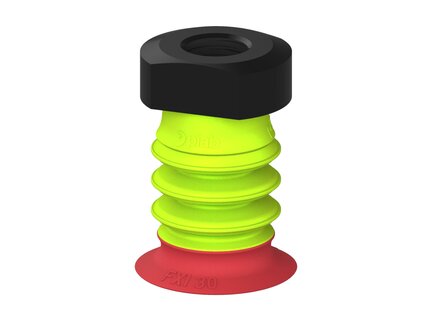 Przysawka piGRIP, warga elastyczna wzmocniona, Ø30 mm, 3 mieszki, podstawa typ 1, G1/4" wew., (G.FXI30T18.B3.S1.G14F.00) (9941062) - Piab