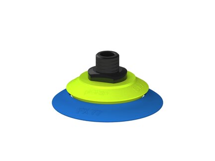 Przysawka piGRIP, warga elastyczna, Ø77 mm, TPE 50°, bez mieszków, podstawa typ 1, NPT 3/8" zew., (G.FX77T50.F.S1.NT38M.00) (9906466) - Piab