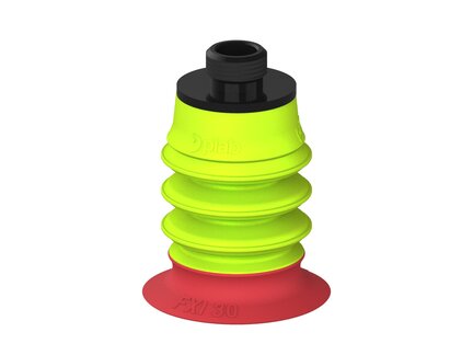 Przysawka piGRIP, warga elastyczna wzmocniona, Ø30 mm, 3 mieszki, podstawa typ 1, gwint niski G 1/8" zew., piSAVE 04/60 (G.FXI30T18.B3.S1.GL18M.14) (9968725) - Piab