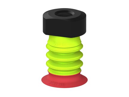 Przysawka piGRIP, warga elastyczna wzmocniona, Ø30 mm, 3 mieszki, podstawa typ 1, gwint UNC 1/2" wew., (G.FXI30T18.B3.S1.U12F.00) (9950095) - Piab