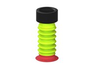 Przysawka piGRIP, warga elastyczna z pierśc. wzmac.Ø30 mm, 6 mieszków (3+3), podstawa typ 1, G1/2" wew., (G.FXI30T18.B6.S1.G12F.00) (9955562) - Piab
