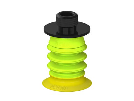 Przysawka piGRIP, warga elastyczna wzmocniona, Ø30 mm, 3 mieszki, podstawa typ 1, gwint niski G1/4" zew., (G.FXI30T30.B3.S1.GL14M.00) (9967691) - Piab