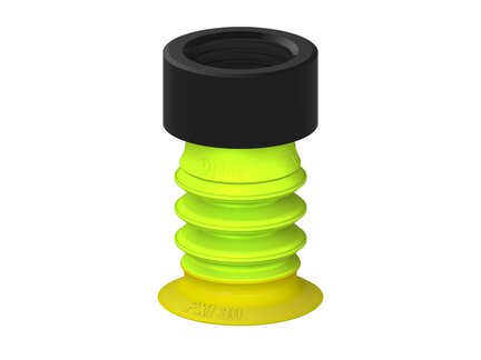 Przysawka piGRIP, warga elastyczna wzmocniona, Ø30 mm, 3 mieszki, podstawa typ 1, G1/2" wew., (G.FXI30T30.B3.S1.G12F.00) (9943408) - Piab
