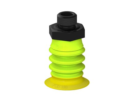 Przysawka piGRIP, warga elastyczna wzmocniona, Ø30 mm, 3 mieszki, podstawa typ 1, G1/4" zew., (G.FXI30T30.B3.S1.G14M.19) (9949343) - Piab