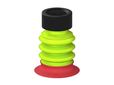 Przysawka piGRIP, warga elastyczna wzmocniona, Ø42 mm, 3 mieszki, podstawa typ 1, NPSF 1/2" wew., filtr siatkowy (G.FXI42T18.B3.S1.NS12F.01) (9944055) - Piab