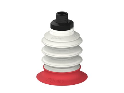 Przysawka piGRIP, warga elastyczna wzmocniona, Ø42 mm, 3 mieszki, podstawa typ 1, NPT 1/8" zew., filtr siatkowy, FDA (G.FXI42T18.B3.S1.NT18M.01.FDA) (9940329) - Piab