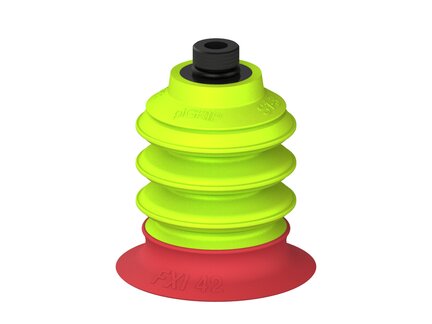 Przysawka piGRIP, warga elastyczna wzmocniona, Ø42 mm, 3 mieszki, podstawa typ 1, (G.FXI42T18.B3.S1.G18MR.00) (9946999) - Piab
