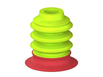 Przysawka piGRIP, warga elastyczna wzmocniona, Ø42 mm, 3 mieszki, podstawa typ 1 (G.FXI42T18.B3.S1.XXX.00) (9940363) - Piab