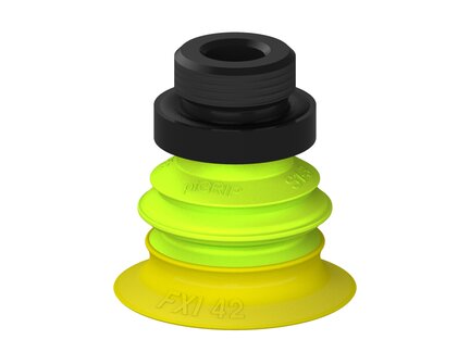Przysawka piGRIP Ø42 mm, 1 mieszek, podstawa typ 1, G1/2" zew., filtr siatkowy (G.FXI42T30.B1.S1.G12M.01) (9945557) - Piab