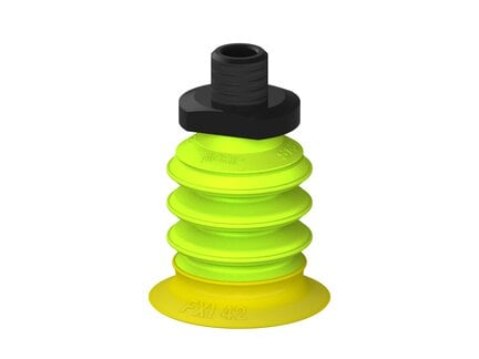 Przysawka piGRIP, warga elastyczna wzmocniona, Ø42 mm, 3 mieszki, podstawa typ 1, NPT 1/4" zew., filtr siatkowy (G.FXI42T30.B3.S1.NT14M.01) (9947746) - Piab