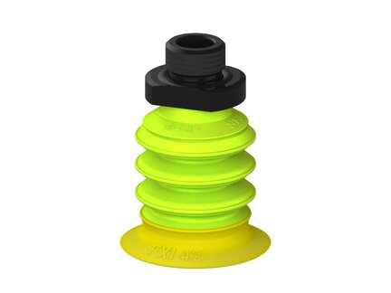 Przysawka piGRIP, warga elastyczna wzmocniona, Ø42 mm, 3 mieszki, podstawa typ 1, G3/8" zew., (G.FXI42T30.B3.S1.G38M.00) (9940082) - Piab