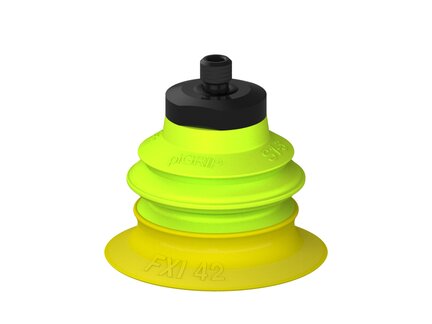 Przysawka piGRIP Ø42 mm, 1 mieszek, podstawa typ 1, M6 zew., filtr siatkowy (G.FXI42T30.B1.S1.MM6M.01) (9941793) - Piab