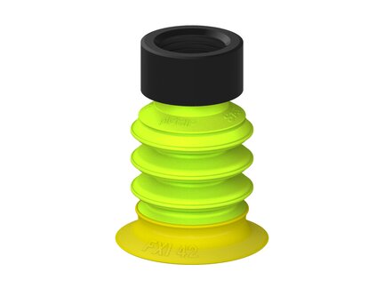 Przysawka piGRIP, warga elastyczna wzmocniona, Ø42 mm, 3 mieszki, podstawa typ 1, NPSF 1/2" wew., filtr siatkowy (G.FXI42T30.B3.S1.NS12F.01) (9944056) - Piab