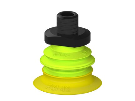 Przysawka piGRIP Ø42 mm, 1 mieszek, podstawa typ 1, NPT 1/4" zew., (G.FXI42T30.B1.S1.NT14M.00) (9940210) - Piab