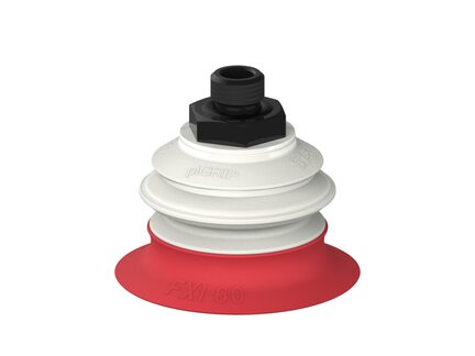 Przysawka piGRIP Ø60 mm, 1 mieszek, podstawa typ 1, G1/4" zew., piSAVE 03/60 (G.FXI60T18.B1.S1.G14M.13.FDA) (9949048) - Piab