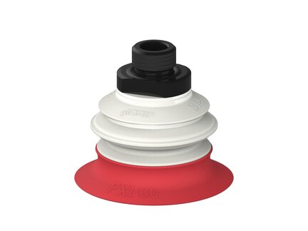 Przysawka piGRIP Ø60 mm, 1 mieszek, podstawa typ 1, G3/8" zew.,, FDA (G.FXI60T18.B1.S1.G38M.00.FDA) (9945047) - Piab
