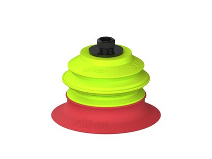 Przysawka piGRIP Ø60 mm, 1 mieszek, podstawa typ 1, gwint niski G 1/8" zew., (G.FXI60T18.B1.S1.GL18M.00) (9963939) - Piab