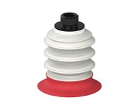 Przysawka piGRIP, warga elastyczna wzmocniona, Ø60 mm, 3 mieszki, podstawa typ 1, gwint niski G3/8" zew., filtr siatkowy, FDA (G.FXI60T18.B3.S1.GL38M.01.FDA) (9973729) - Piab