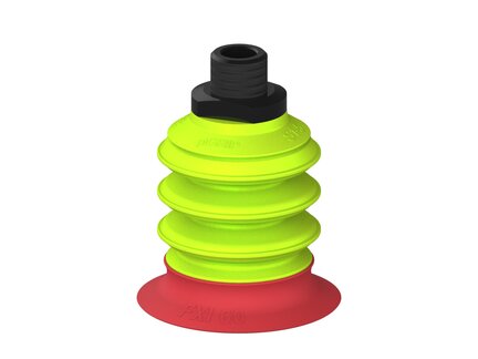 Przysawka piGRIP, warga elastyczna wzmocniona, Ø60 mm, 3 mieszki, podstawa typ 1, NPT 3/8" zew., filtr siatkowy (G.FXI60T18.B3.S1.NT38M.01) (9954335) - Piab