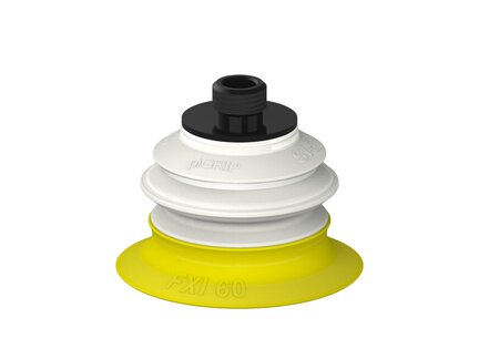 Przysawka piGRIP Ø60 mm, 1 mieszek, podstawa typ 1, gwint niski G1/4" zew.,, FDA (G.FXI60T30.B1.S1.GL14M.00.FDA) (9974466) - Piab