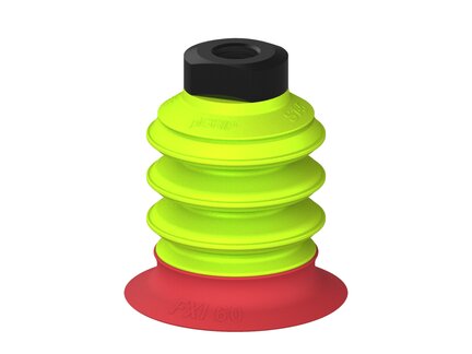 Przysawka piGRIP, warga elastyczna wzmocniona, Ø60 mm, 3 mieszki, podstawa typ 1, G1/4" wew., (G.FXI60T18.B3.S1.G14F.00) (9946294) - Piab