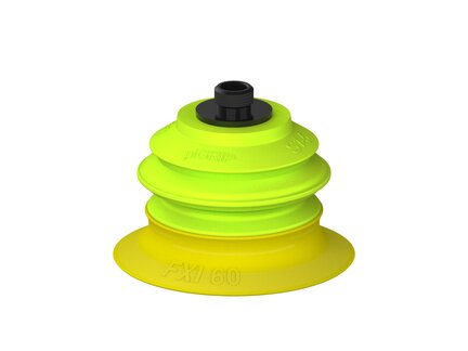 Przysawka piGRIP Ø60 mm, 1 mieszek, podstawa typ 1, gwint niski G 1/8" zew., (G.FXI60T30.B1.S1.GL18M.00) (9960632) - Piab