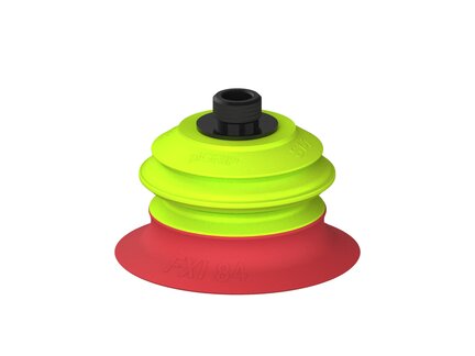 Przysawka piGRIP Ø84 mm, 1 mieszek, podstawa typ 1, gwint niski G3/8" zew., filtr siatkowy (G.FXI84T18.B1.S1.GL38M.01) (9974204) - Piab