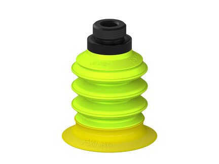 Przysawka piGRIP, warga elastyczna wzmocniona, Ø60 mm, 3 mieszki, podstawa typ 1, G1/2" zew., (G.FXI60T30.B3.S1.G12M.00) (9943428) - Piab