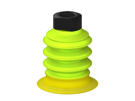 Przysawka piGRIP, warga elastyczna wzmocniona, Ø60 mm, 3 mieszki, podstawa typ 1, G3/8" wew., (G.FXI60T30.B3.S1.G38F.00) (9945936) - Piab