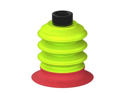 Przysawka piGRIP, warga elastyczna wzmocniona, Ø84 mm, 3 mieszki, podstawa typ 1, G1/2" wew., (G.FXI84T18.B3.S1.G12F.00) (9945509) - Piab
