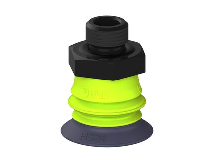 Przysawka piGRIP, warga do gorących pow., Ø29 mm, HNBR 50°, 1 mieszek, podstawa typ 1, G1/4" zew., (G.HS29HN50.B1.S1.G14M.00) (9907278) - Piab