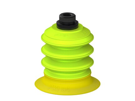 Przysawka piGRIP, warga elastyczna wzmocniona, Ø84 mm, 3 mieszki, podstawa typ 1, G1/2" zew., (G.FXI84T30.B3.S1.G12M.00) (9948202) - Piab
