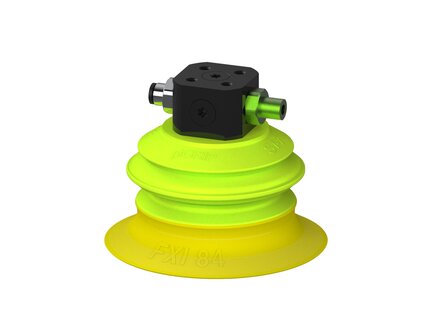 Przysawka piGRIP Ø84 mm, 1 mieszek, podstawa typ 1, COAX in piGRIP Ø84 mm, wys. przepływ, filtr siatkowy (G.FXI84T30.B1.S1.CSX.01) (9946842) - Piab