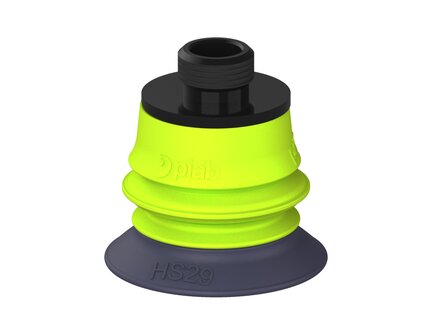 Przysawka piGRIP, warga do gorących pow., Ø29 mm, HNBR 50°, 1 mieszek, podstawa typ 1, gwint niski G 1/8" zew., (G.HS29HN50.B1.S1.GL18M.00) (9923297) - Piab
