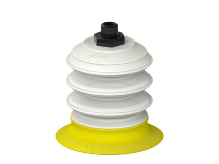 Przysawka piGRIP, warga elastyczna wzmocniona, Ø84 mm, 3 mieszki, podstawa typ 1, G1/4" zew., piSAVE 04/60 (G.FXI84T30.B3.S1.G14M.14.FDA) (9949434) - Piab