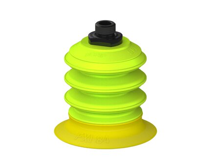 Przysawka piGRIP, warga elastyczna wzmocniona, Ø84 mm, 3 mieszki, podstawa typ 1, G3/8" zew., (G.FXI84T30.B3.S1.G38M.00) (9939547) - Piab