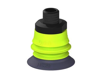 Przysawka piGRIP, warga do gorących pow., Ø29 mm, HNBR 50°, 1 mieszek, podstawa typ 1, NPT 1/8" zew., (G.HS29HN50.B1.S1.NT18M.00) (9908946) - Piab