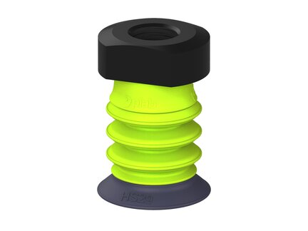 Przysawka piGRIP, warga do gorących pow., Ø29 mm, HNBR 50°, 3 mieszki, podstawa typ 1, G1/4" wew., (G.HS29HN50.B3.S1.G14F.00) (9924140) - Piab
