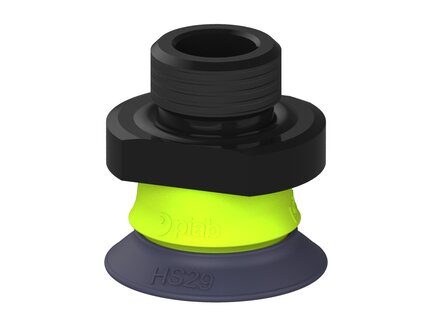 Przysawka piGRIP, warga do gorących pow., Ø29 mm, HNBR 50°, bez mieszków, podstawa typ 1, G3/8" zew., (G.HS29HN50.F.S1.G38M.00) (9907502) - Piab