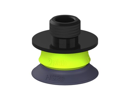 Przysawka piGRIP, warga do gorących pow., Ø29 mm, HNBR 50°, bez mieszków, podstawa typ 1, gwint niski G1/4" zew., (G.HS29HN50.F.S1.GL14M.00) (9927833) - Piab