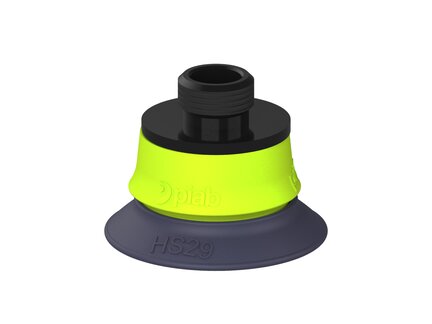 Przysawka piGRIP, warga do gorących pow., Ø29 mm, HNBR 50°, bez mieszków, podstawa typ 1, gwint niski G 1/8" zew., (G.HS29HN50.F.S1.GL18M.00) (9918338) - Piab