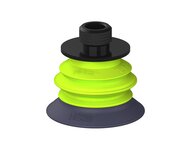 Przysawka piGRIP, warga do gorących pow., Ø39 mm, HNBR 50°, 1 mieszek, podstawa typ 1, gwint niski G1/4" zew., dysk filtracyjny (G.HS39HN50.B1.S1.GL14M.02) (9959575) - Piab