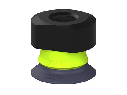 Przysawka piGRIP, warga do gorących pow., Ø29 mm, HNBR 50°, bez mieszków, podstawa typ 1, NPT 1/4" wew., filtr siatkowy (G.HS29HN50.F.S1.NT14F.01) (9914503) - Piab