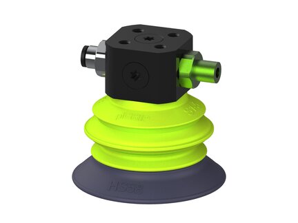 Przysawka piGRIP, warga do gorących pow., Ø58 mm, HNBR 50°, 1 mieszek, podstawa typ 1, COAX in piGRIP, dod. wys. przepływ podciśnienia, (G.HS58HN50.B1.S1.CTX.00) (9910859) - Piab