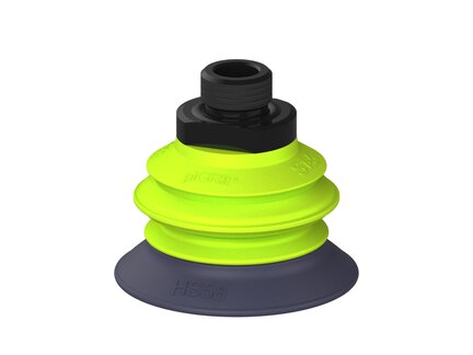 Przysawka piGRIP, warga do gorących pow., Ø58 mm, HNBR 50°, 1 mieszek, podstawa typ 1, G3/8" zew., (G.HS58HN50.B1.S1.G38M.19) (9916576) - Piab