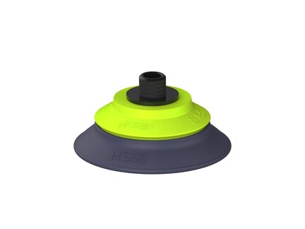 Przysawka piGRIP, warga do gorących pow., Ø58 mm, HNBR 50°, bez mieszków, podstawa typ 1, gwint niski NPT 1/8" zew., piSAVE, dławik 1,0 mm (G.HS58HN50.F.S1.NTL18M.04) (9912159) - Piab
