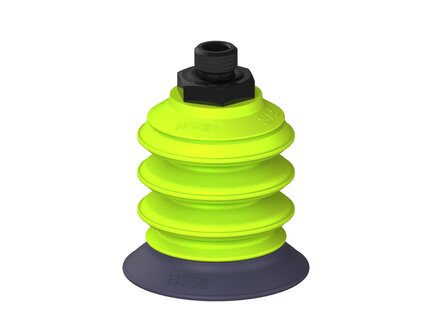 Przysawka piGRIP, warga do gorących pow., Ø58 mm, HNBR 50°, 3 mieszki, podstawa typ 1, G1/4" zew., (G.HS58HN50.B3.S1.G14M.19) (9951233) - Piab