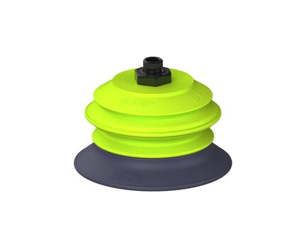 Przysawka piGRIP, warga do gorących pow., Ø79 mm, HNBR 50°, 1 mieszek, podstawa typ 1, G1/8" zew., dysk filtracyjny (G.HS79HN50.B1.S1.G18M.02) (9914245) - Piab