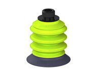 Przysawka piGRIP, warga do gorących pow., Ø58 mm, HNBR 50°, 3 mieszki, podstawa typ 1, gwint niski G3/8" zew., dysk filtracyjny (G.HS58HN50.B3.S1.GL38M.02) (9940489) - Piab